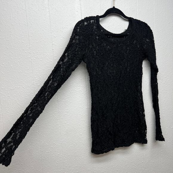 Lace Black Top XS Witchy Goth Whimsigoth Punk Rockabilly Festival Emo Renassance - Picture 4 of 11